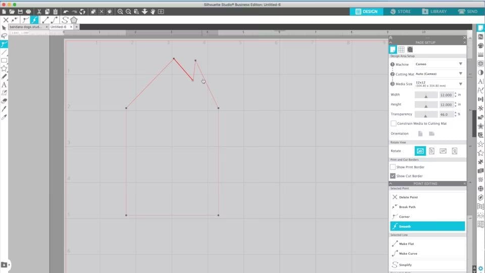 Connecting Lines in Silhouette Studio Silhouette U