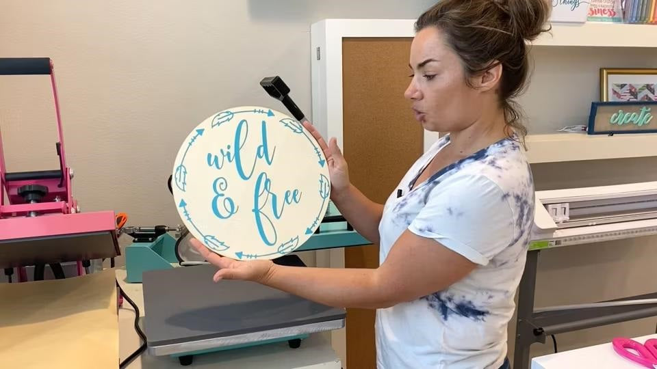 How and Why to Apply HTV to Wood Silhouette U