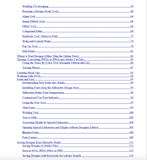 Silhouette CAMEO 3 book table of contents