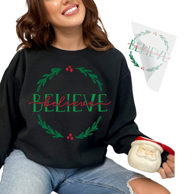 Believe Holly Wreath DTF Transfer