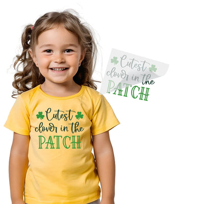 Cutest Clover St Patricks Day Iron On Transfer