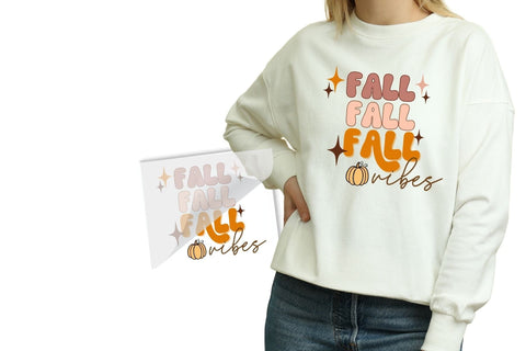 Fall Fall Fall Vibes DTF Heat Transfer for Custom Apparel