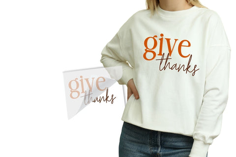 Give Thanks Thanksgiving DTF Heat Transfer
