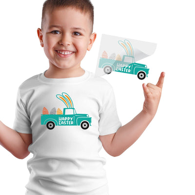 Happy Easter Bunny Truck DTF Transfer
