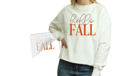 Hello Fall DTF Heat Transfer for Custom Apparel