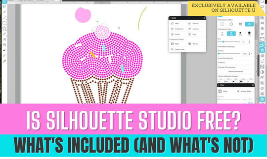 Silhouette Studio free vs paid edition comparison — Basic, Designer, Designer Plus, Business Edition features for Silhouette, Cricut, Brother, xTool, and Roland users
