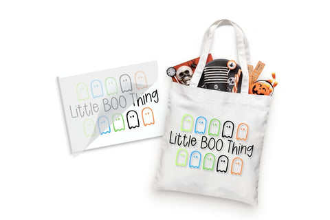 Little Boo Thing Boy DTF Heat Transfer for Halloween Apparel