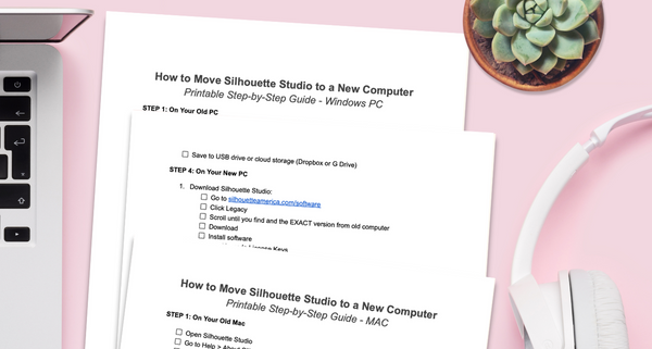 move silhouette studio new computer