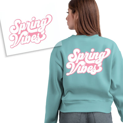 Pink Retro Spring Vibes DTF Transfer