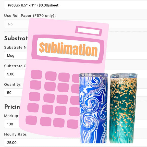 sublimation price calculator
