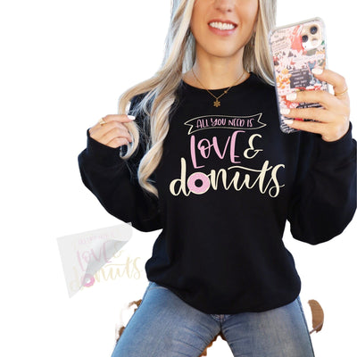 Valentines Love and Donuts DTF Transfer